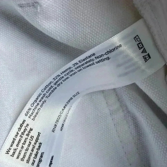 NWT Eileen Fisher Organic Cotton Hemp High Waist Tapered Ankle Pant size 8 - Picture 11 of 12